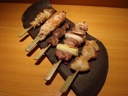 京都丹波黒地鶏かずき5おまかせ串盛5本